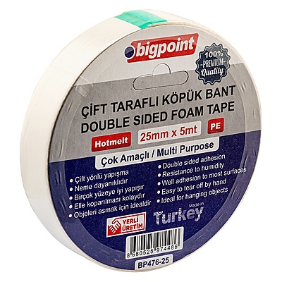Çift Taraflı Köpük Bant 25mmx5m