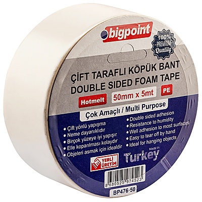 Çift Taraflı Köpük Bant 50mmx5m