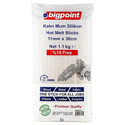 Mum Çubuk Silikon Kalın 11mm x 30cm (1.1 Kilogram)