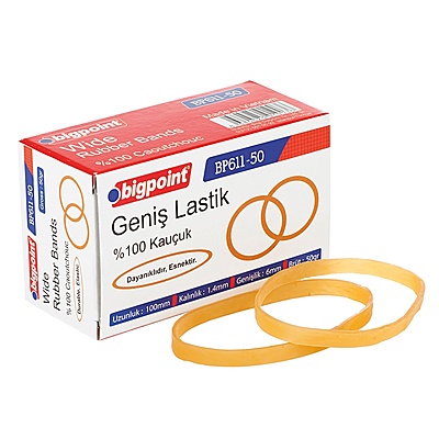 Geniş Ambalaj Lastiği 50 Gram %100 Kauçuk