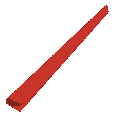 Oval Profil(Sırtlık) 6 mm Kırmızı 100'lü Kutu
