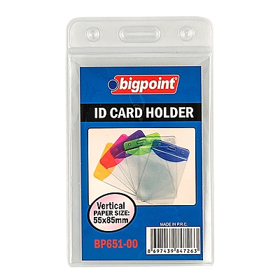 Korumalı Kart Poşeti Dikey Şeffaf 55x85mm