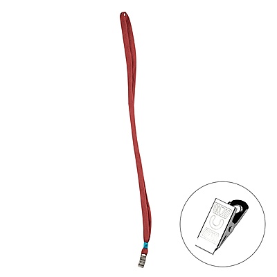 Metal Klipsli Yaka İpi Bordo