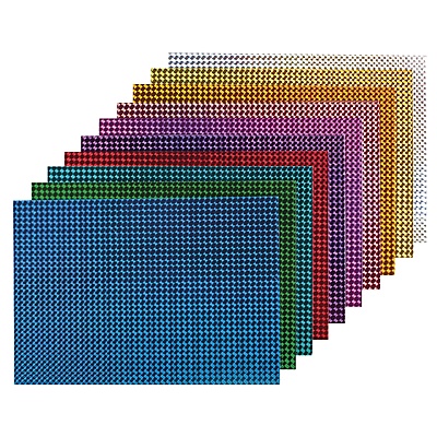 Metalik Renkli Karton 50x70cm Karışık 10'lu Poşet