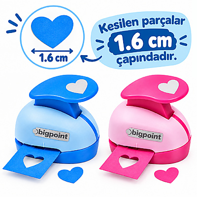 Şekilli Delgeç 1.6cm Kalp