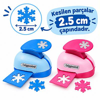 Şekilli Delgeç 2.5cm Kar Tanesi