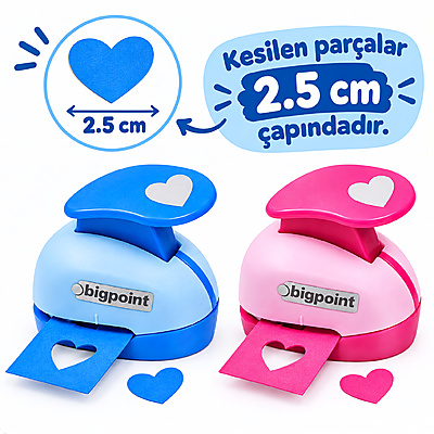 Şekilli Delgeç 2.5cm Kalp