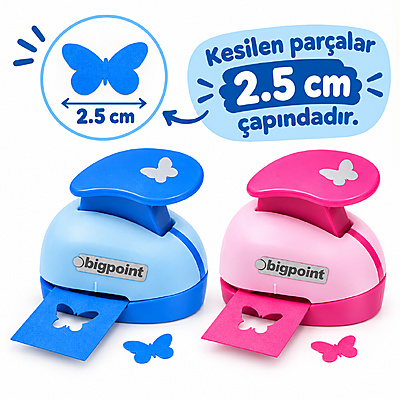 Şekilli Delgeç 2.5cm Kelebek