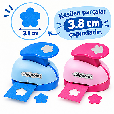 Şekilli Delgeç 3.8cm Çiçek