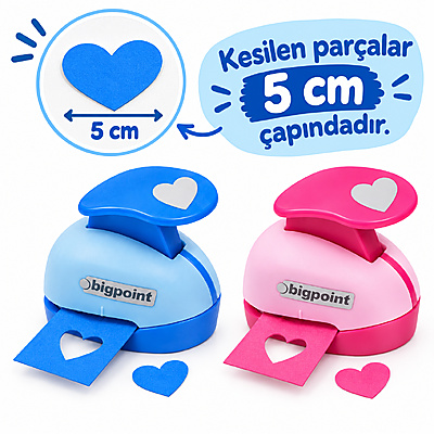 Şekilli Delgeç 5cm Kalp