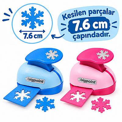 Şekilli Delgeç 7.6cm Kar Tanesi