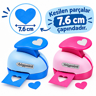 Şekilli Delgeç 7.6cm Kalp