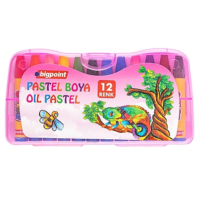 Pastel Boya 12 Renk - Pembe Kutulu