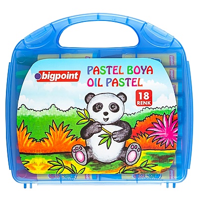 Pastel Boya 18 Renk - Mavi Çantalı