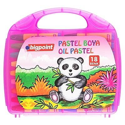 Pastel Boya 18 Renk - Pembe Çantalı