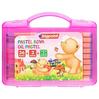 Pastel Boya 36+3 Renk - Pembe Çantalı