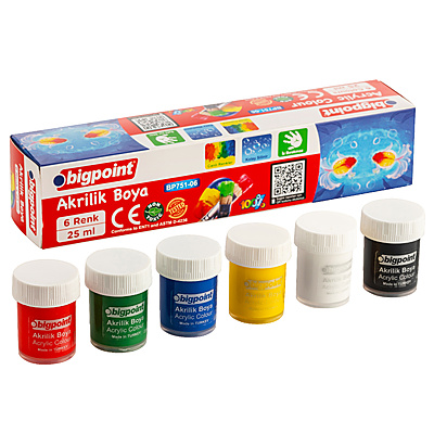 Akrilik Boya 6 Renk x 25 ml