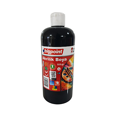 Akrilik Boya 500 gram Siyah