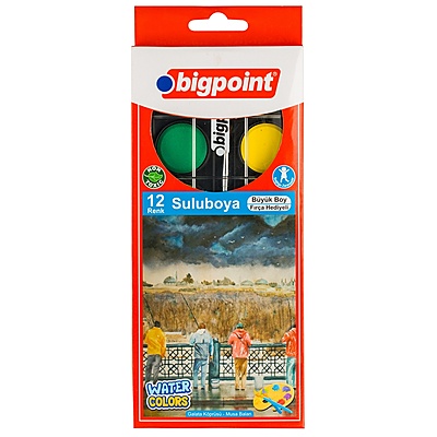 Suluboya 12 Renk - Büyük Boy