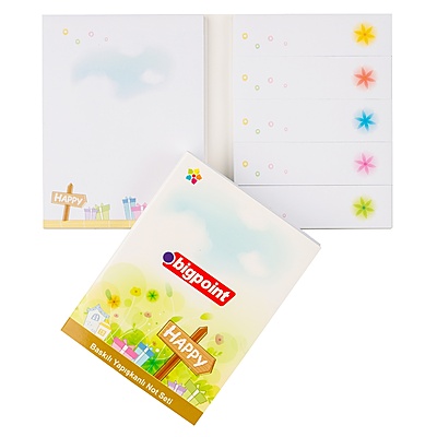 Yapışkanlı Not Kağıtları Seti Happy Baskılı