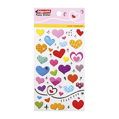 Sticker Karışık Kalpler