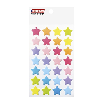 Sticker Pastel Renkli Yıldızlar Büyük Boy