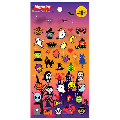 Sticker Piksel Cadılar Bayramı