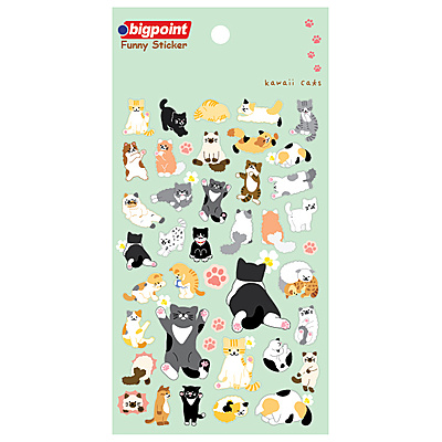 Sticker Kawaii Kedileri