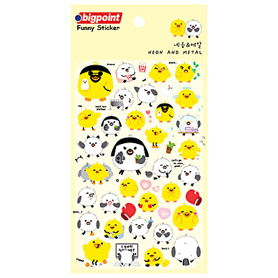 Sticker Neon ve Metal Civcivler