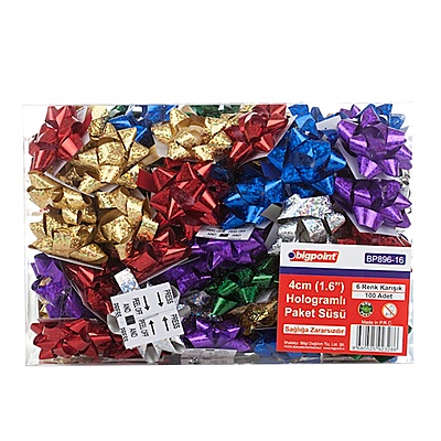 Paket Süsü Hologram 4cm 100'lü