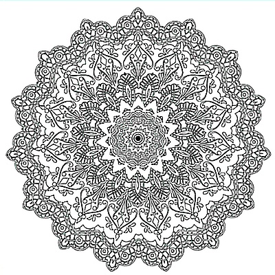 Baskılı Pres Tuval 30x30cm Mandala