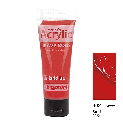 Akrilik Boya 75 ml Scarlet 302