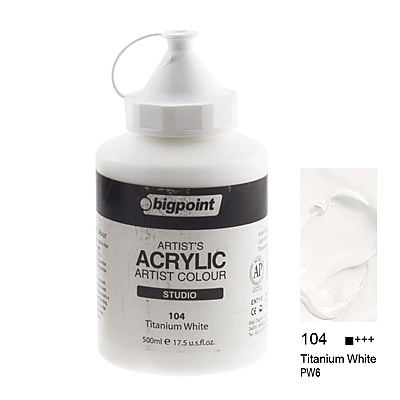 Akrilik Boya 500 ml Titanium White 104